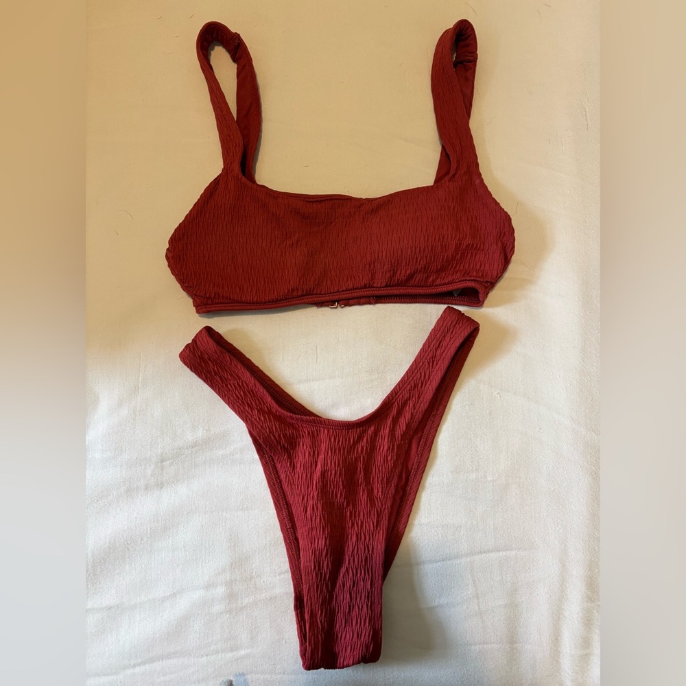 Aerie Deep Orange Bikini Set